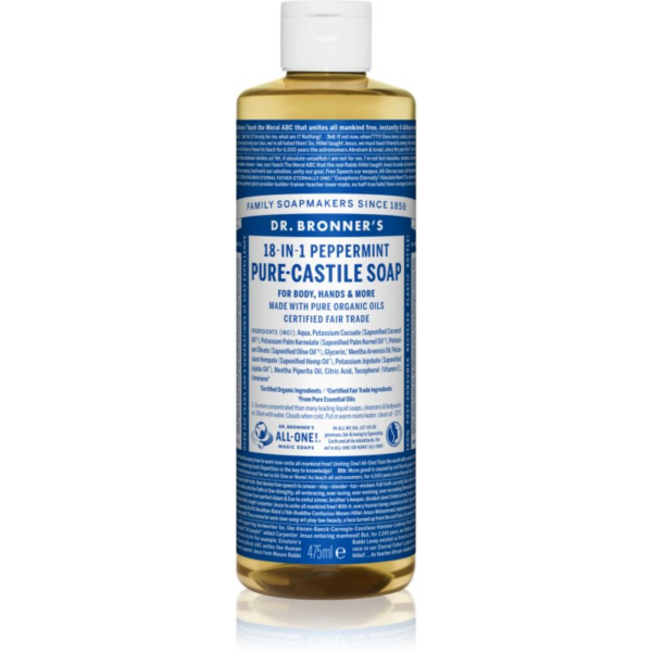 Dr. Bronner’s Peppermint folyékony univerzális szappan 475 ml-Eredeti