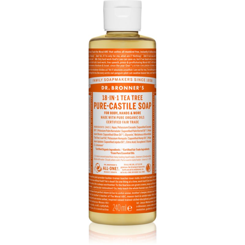 Dr. Bronner’s Tea Tree folyékony univerzális szappan 240 ml-Eredeti