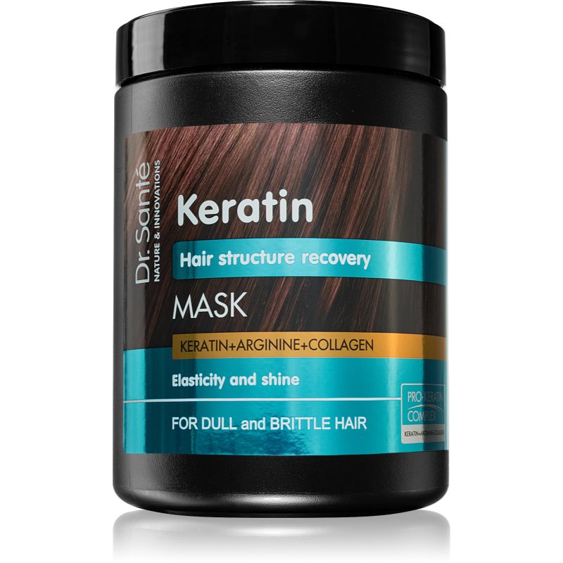 Dr. Santé Keratin mélyenreható helyreállító és tápláló maszk töredezett  fénytelen hajra 1000 ml-Eredeti