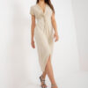 Dress-DHJ-SK-17302.39X-beige