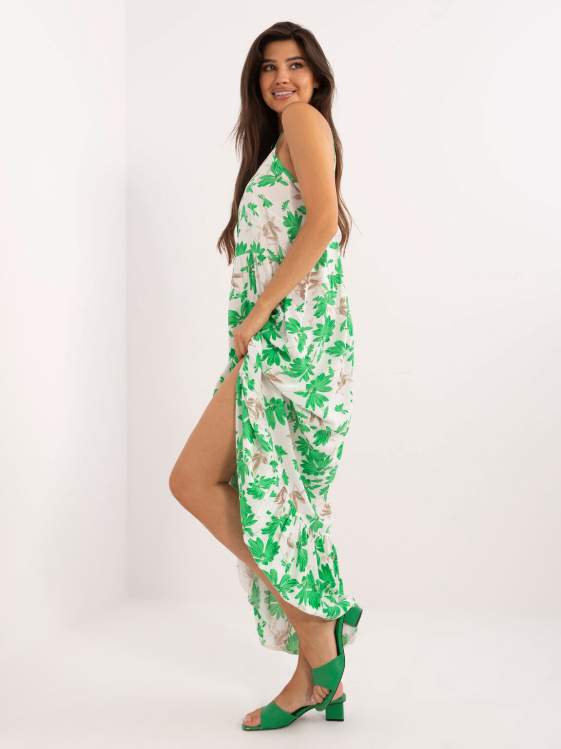 Dress-DHJ-SK-7772.25-white-green