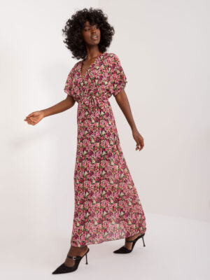Dress-DHJ-SK-9656.19X-Black-Pink