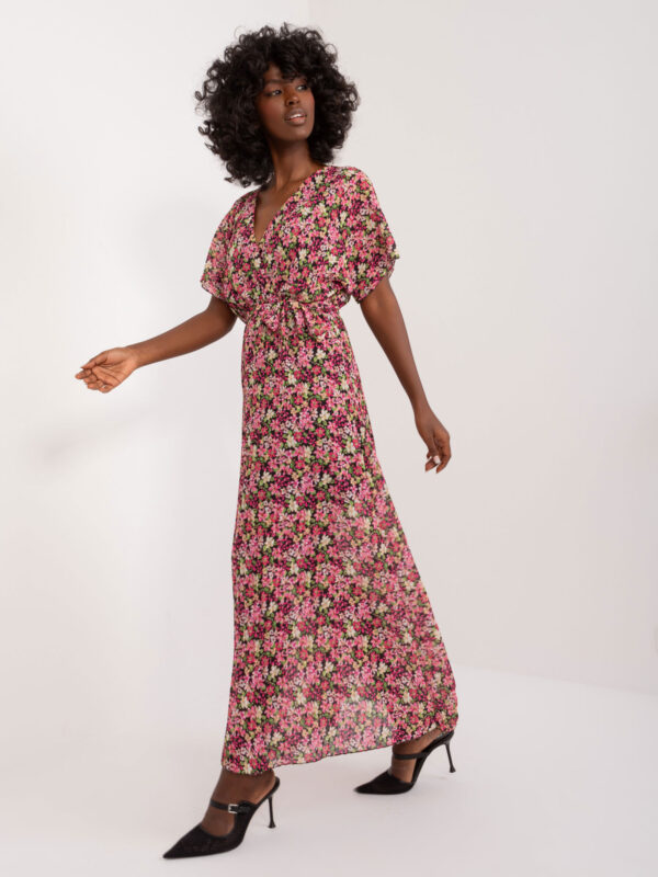 Dress-DHJ-SK-9656.19X-Black-Pink