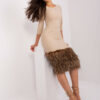 Dress-LK-SK-506441.27P-beige