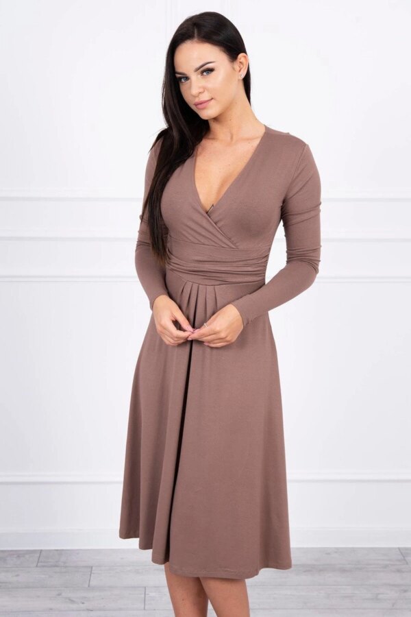 Dress cut below the bust
