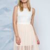 Dress from combined materials Lemonade beige