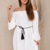 Dress with a drawstring at the waist