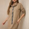 Dress with camel tie