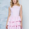 Dress with flounces s. Moriss pink