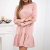 Dress with frills powder pink
