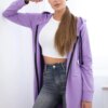Dress with hood and hood dark purple color