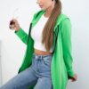 Dress with hood and hood light green