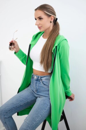 Dress with hood and hood light green