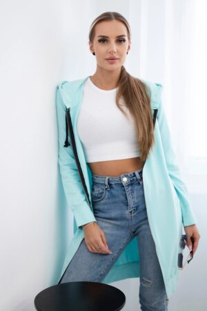 Dress with hood and mint hood