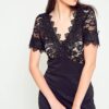 Dress with lace black