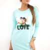 Dress with love mint print