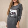 Dress with print Handle with graphite