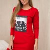 Dress with print Handle with red