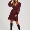Dress with puffy sleeves