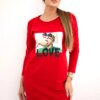 Dress with red love print