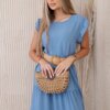 Dress with ruffles denim
