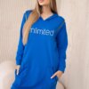 Dress with the inscription unlimited purple blue