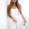 Dress with thin straps white