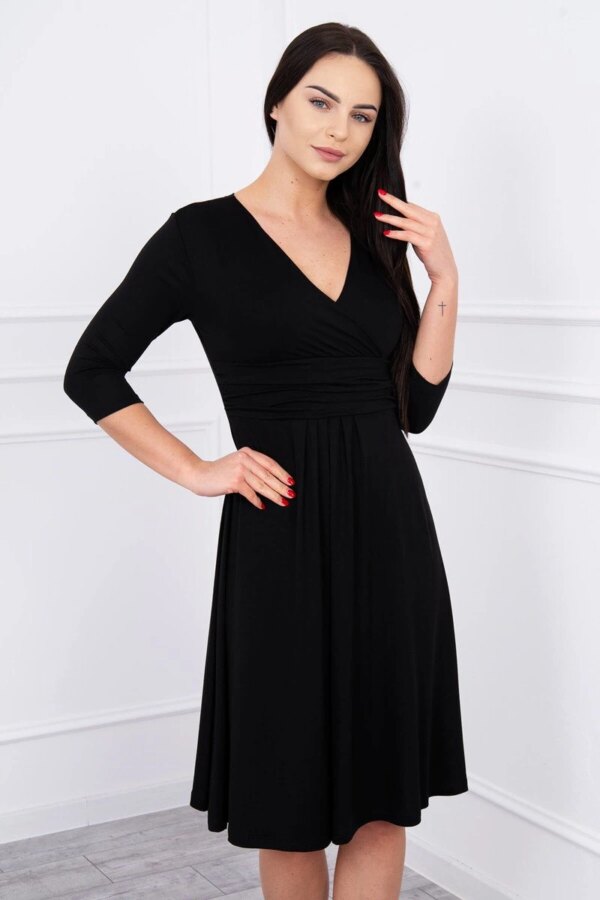 Dress with underbust neckline