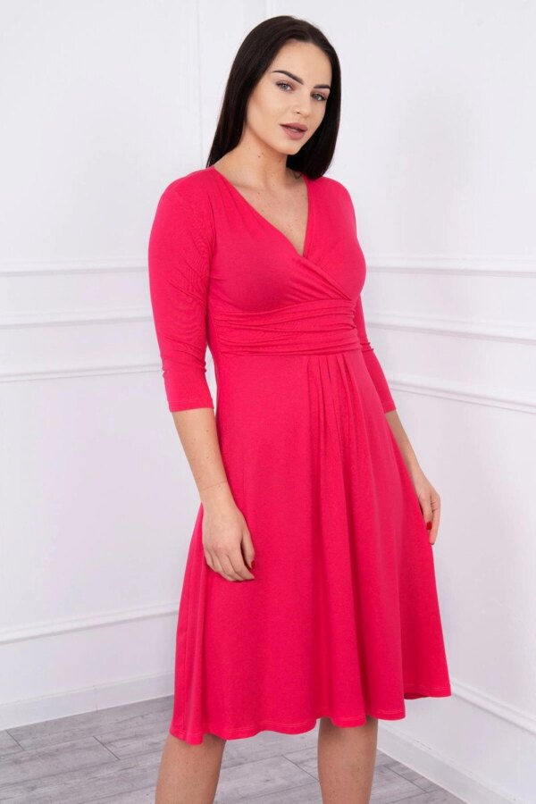 Dress with underbust neckline