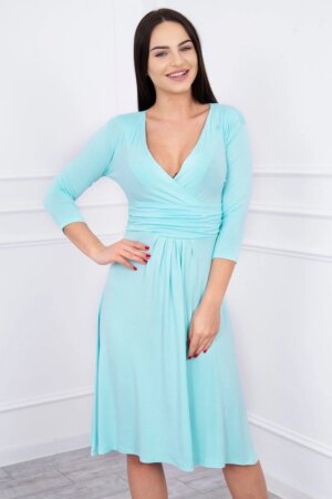 Dress with underbust neckline