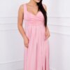 Dress with wide straps powder pink