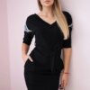 Dress with wings on the shoulders black