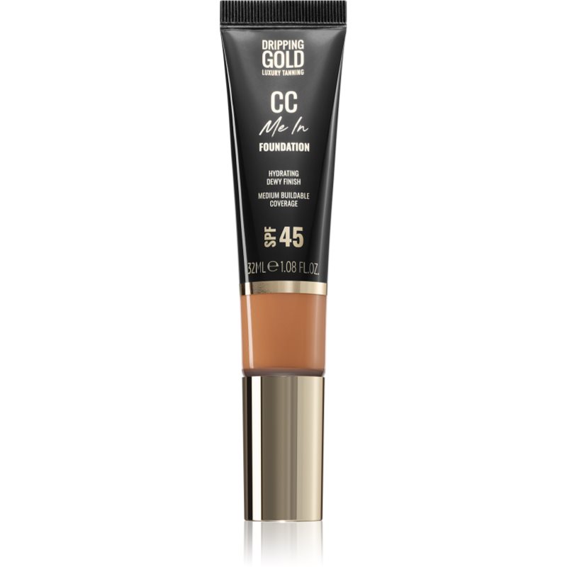 Dripping Gold CC Me In könnyű alapozó SPF 45 árnyalat Chestnut 8.5 32 ml