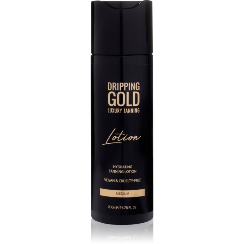 Dripping Gold Luxury Tanning Lotion hidratáló önbarnító krém az intenzív barnulásért árnyalat Medium 200 ml-Ár