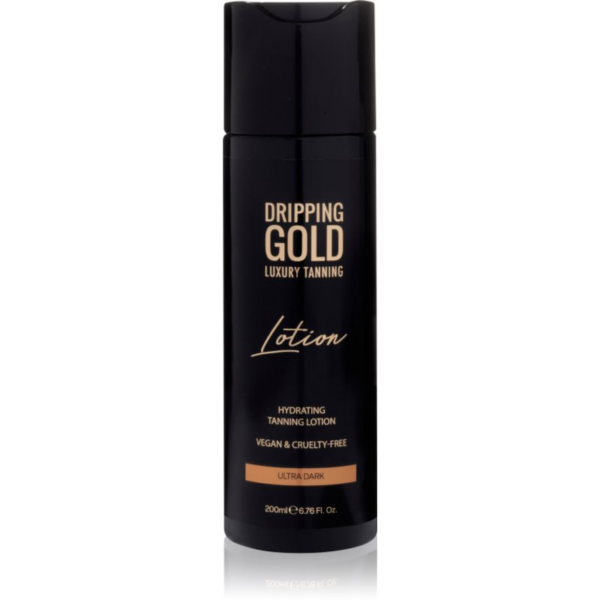 Dripping Gold Luxury Tanning Lotion hidratáló önbarnító krém az intenzív barnulásért árnyalat Ultra Dark 200 ml-Ár