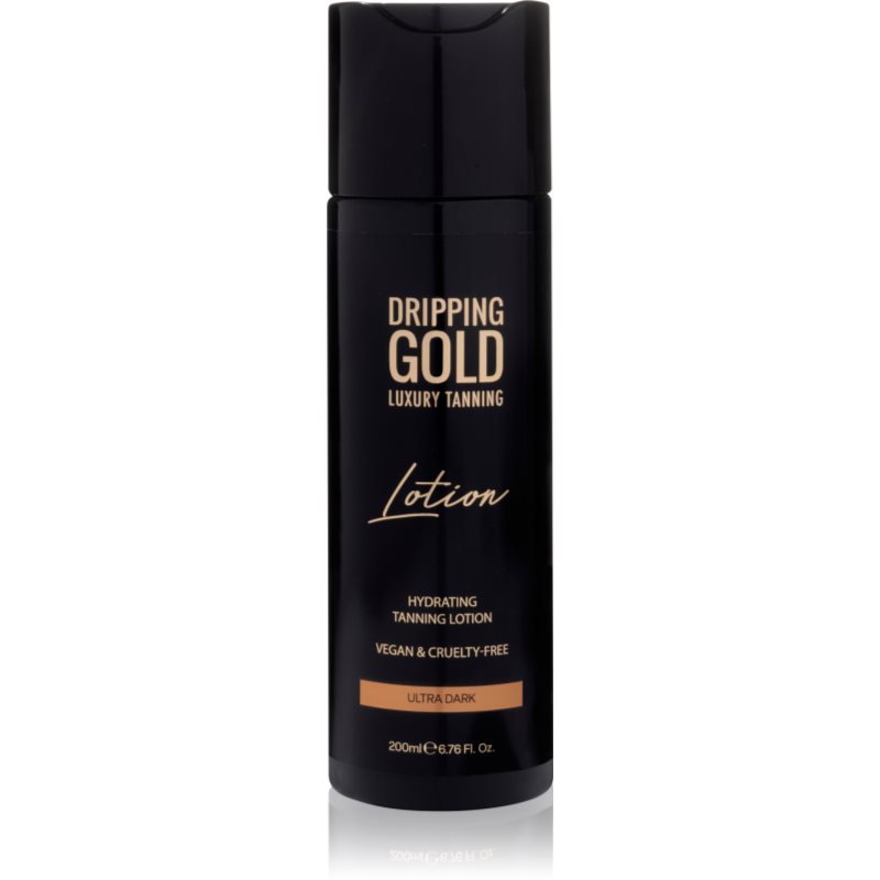 Dripping Gold Luxury Tanning Lotion hidratáló önbarnító krém az intenzív barnulásért árnyalat Ultra Dark 200 ml-Ár