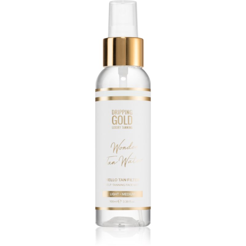 Dripping Gold Wonder Water Hello Tan önbarnító permet az arcra Light - Medium 100 ml-Ár