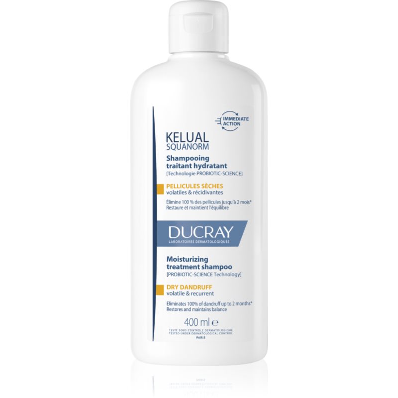 Ducray Kelual Squanorm Moisturizing Treatment Shampoo Dry Dandruff sampon száraz korpa ellen 400 ml