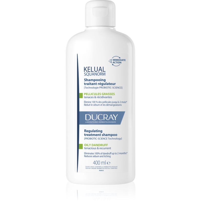 Ducray Kelual Squanorm Regulating Treatment Shampoo Oily Dandruff sampon zsíros korpa ellen 400 ml-ár