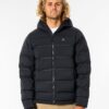 Dzseki Rip Curl ANTI SERIES ELITE PUFF HD Fekete