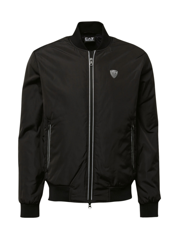 EA7 Emporio Armani Átmeneti dzseki fekete / piszkosfehér-Ár EA7 Emporio Armani Átmeneti dzseki fekete / piszkosfehér-Ár