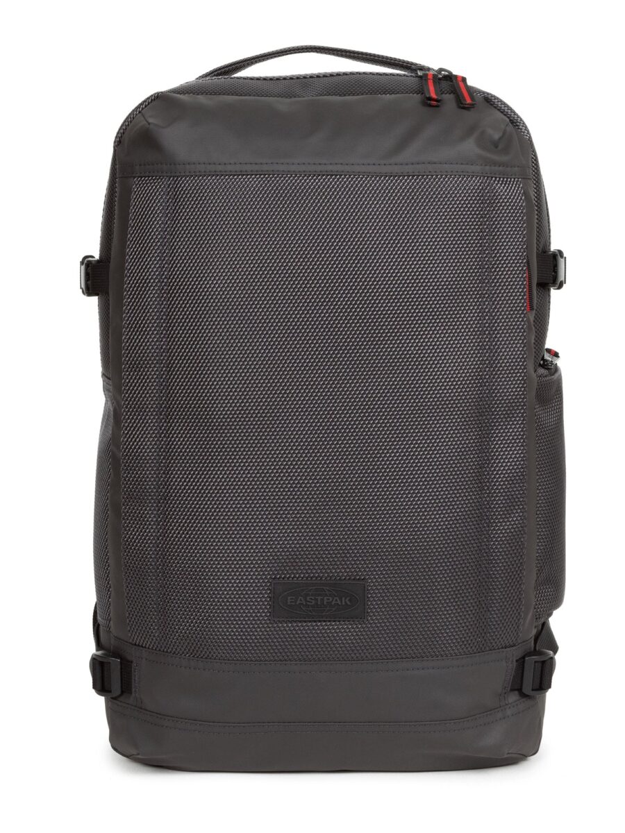 EASTPAK Hátizsák 'Tecum'  világosszürke / sötétszürke / piros-hu