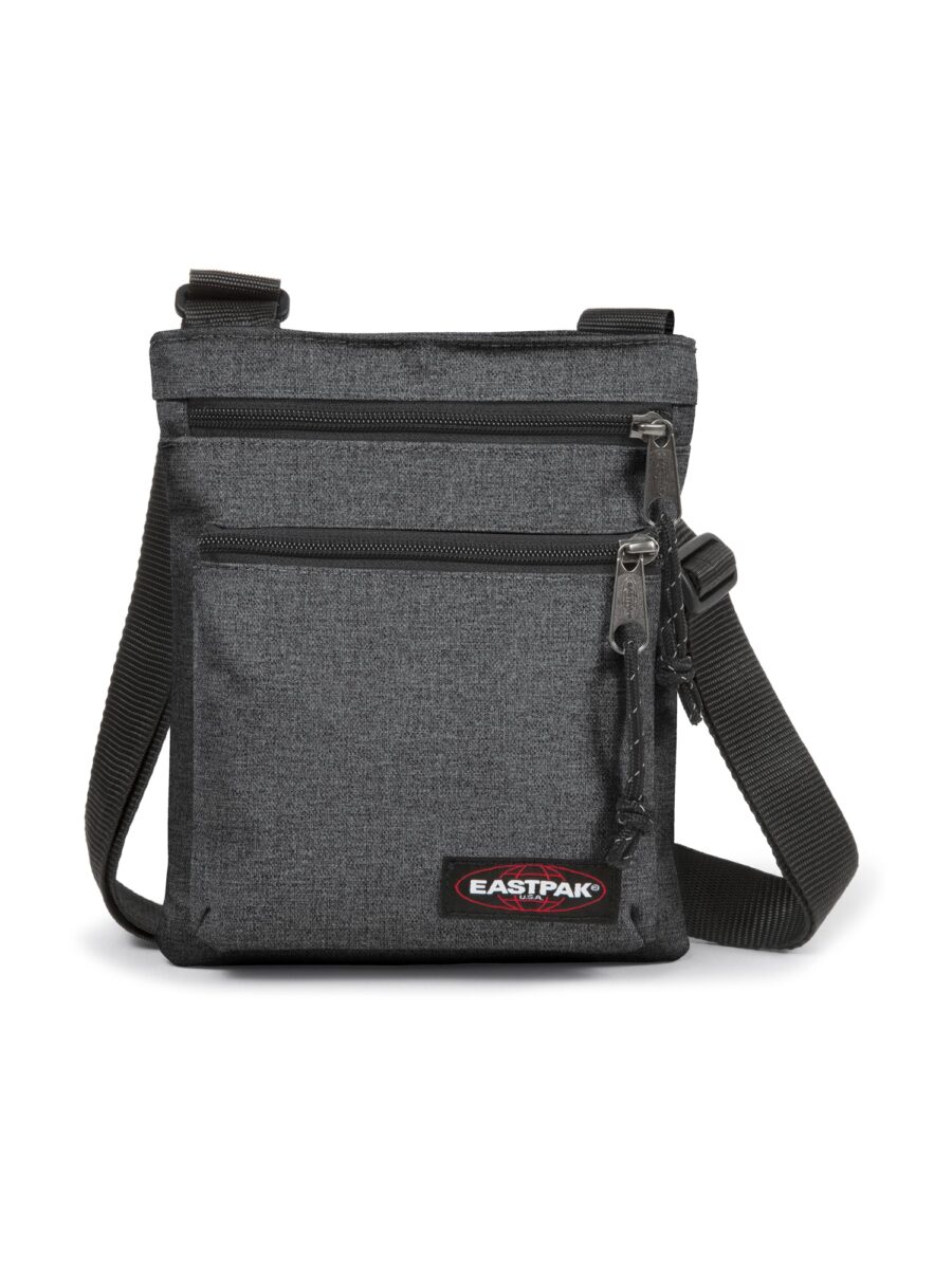 EASTPAK Válltáska 'Rusher'  antracit / rubinvörös / fekete / fehér-hu