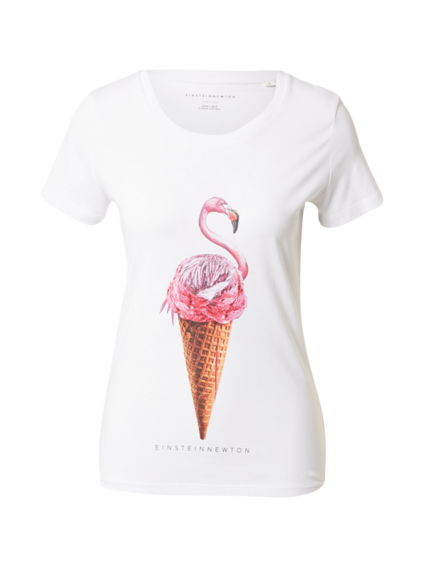 EINSTEIN & NEWTON Póló 'Flamingo Ice'  barna / gesztenyebarna / rózsaszín / sötét-rózsaszín / fehér-Hungary