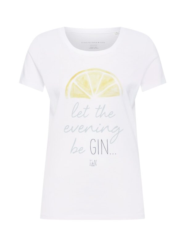 EINSTEIN & NEWTON Póló 'Gin'  sárga / fehér
