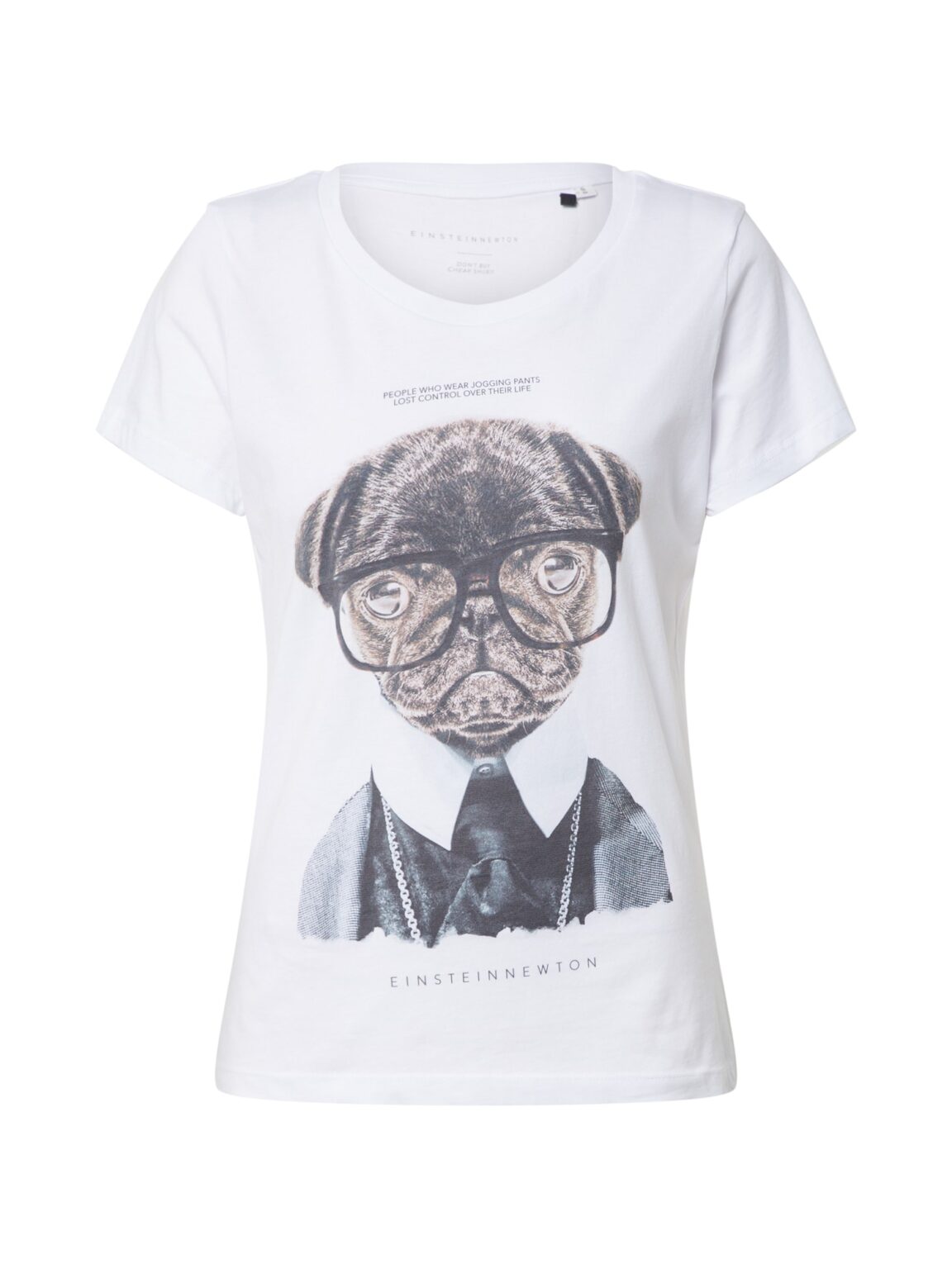 EINSTEIN & NEWTON Póló 'Jogging Pants'  barna / fekete / fehér