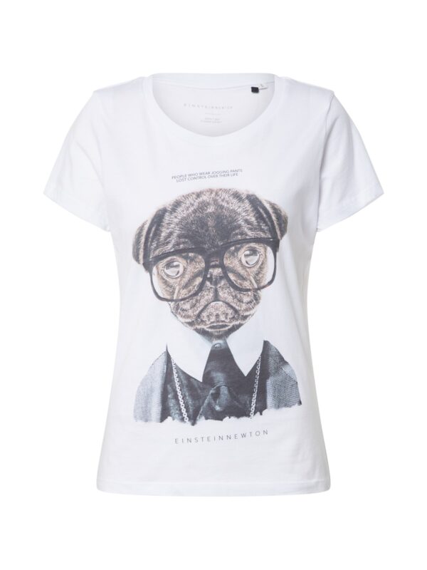 EINSTEIN & NEWTON Póló 'Jogging Pants'  barna / fekete / fehér