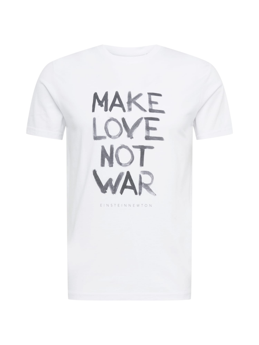 EINSTEIN & NEWTON Póló 'No War'  sötétszürke / fehér-Hungary