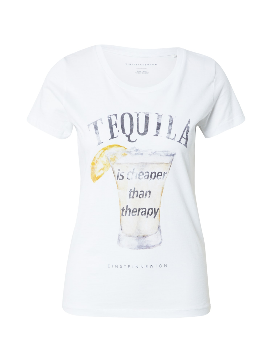 EINSTEIN & NEWTON Póló 'Tequila Theraphy'  sárga / szürke / fehér-Hungary
