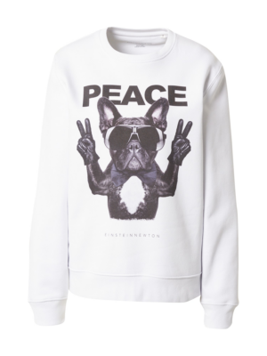 EINSTEIN & NEWTON Tréning póló 'Frenchie Peace'  antracit / bazaltszürke / világosszürke / fehér-Hungary